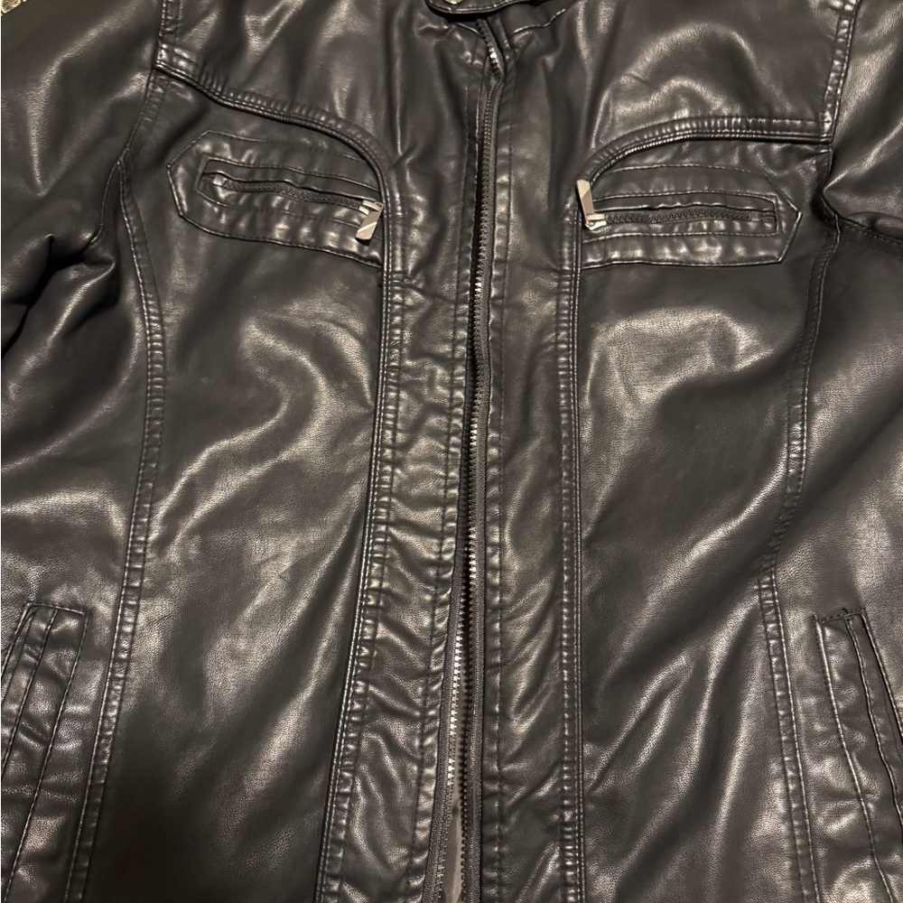 Black Faux Leather Jacket